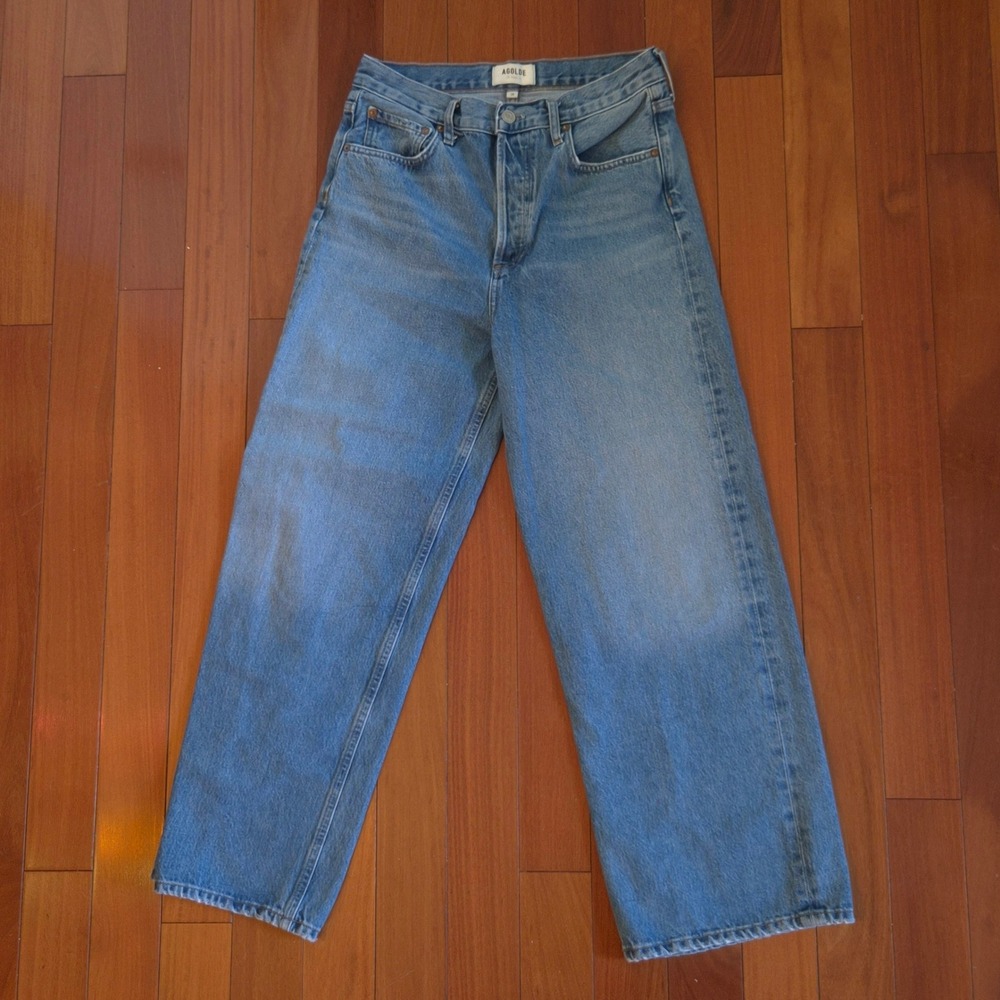 AGOLDE Ren Jeans Womens 28 Blue Wide Leg High Rise A9191B-1810